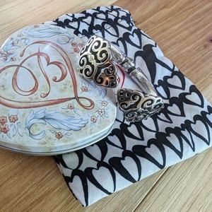 BRIGHTON | Vintage Hinged Filigree Bangle Cuff Bracelet